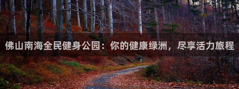 尊龙网址苹果版下载：佛山南海全民健身公园：你的健康绿洲，