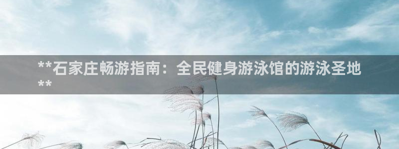 尊龙凯时取款一直支付中：**石家庄畅游指南：全民健身游泳
